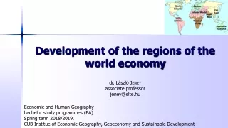 Development of the regions of the world  economy