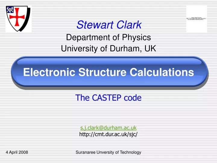electronic structure calculations