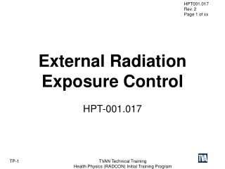 External Radiation  Exposure Control