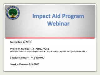 Impact Aid Program Webinar