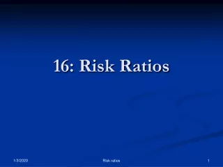 16: Risk Ratios