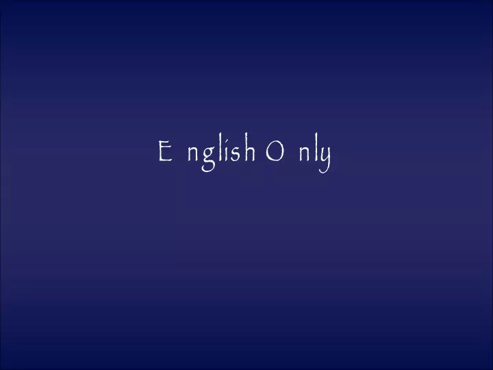 english only