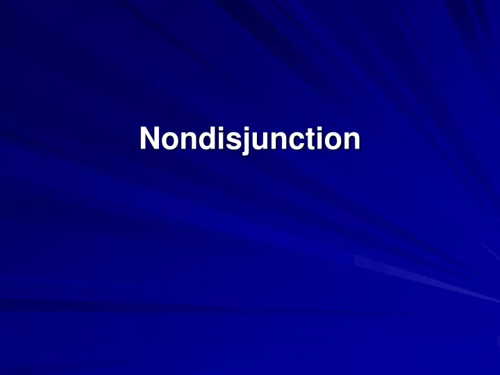 nondisjunction