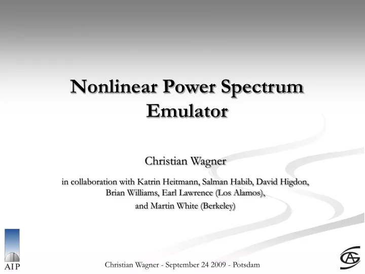 nonlinear power spectrum emulator