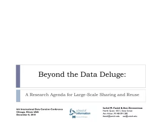 Beyond the Data Deluge: