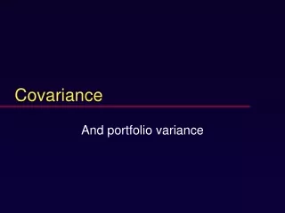 Covariance