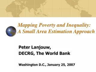 Mapping Poverty and Inequality: A Small Area Estimation Approach