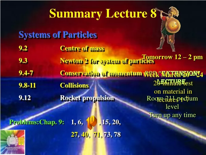 summary lecture 8