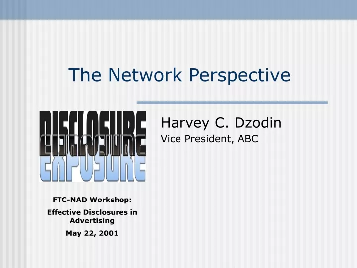 the network perspective