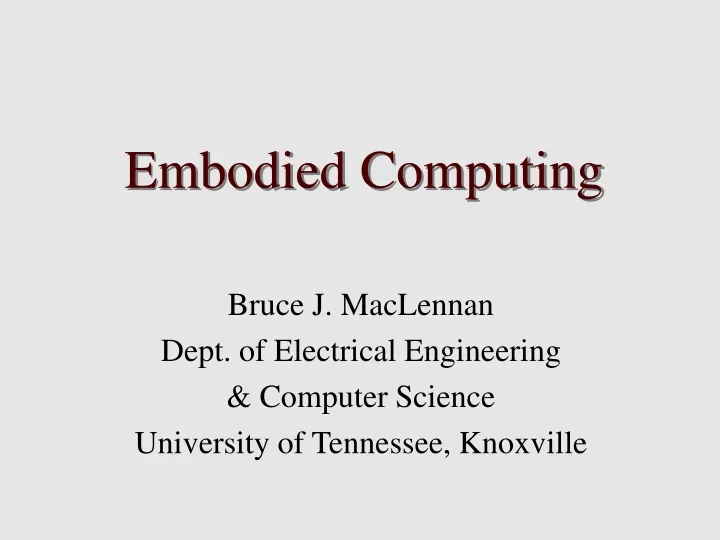 embodied computing