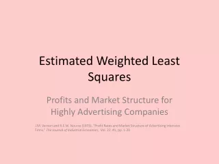 Estimated Weighted Least Squares