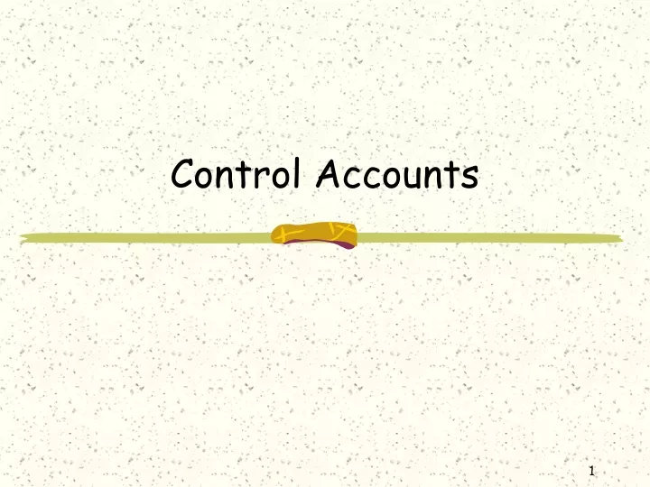 control accounts