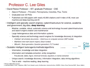 Professor C. Lee Giles