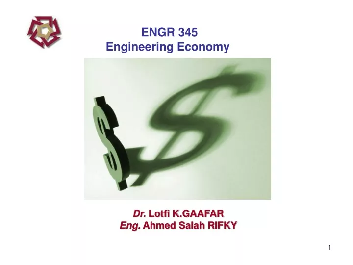 engr 345 engineering economy