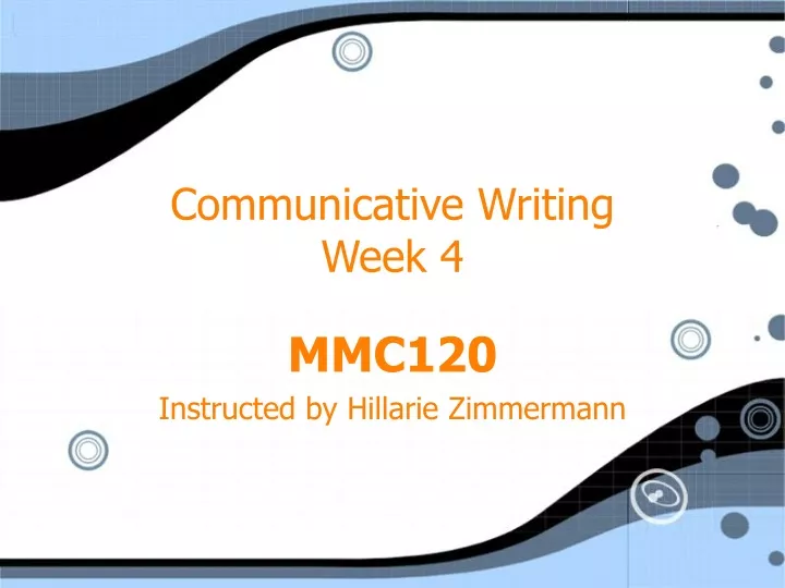communicative writing week 4