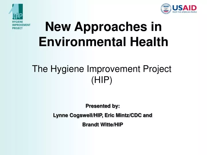 new approaches in environmental health