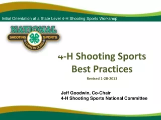 Initial Orientation at a State Level 4-H Shooting Sports Workshop