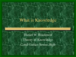What is Knowledge