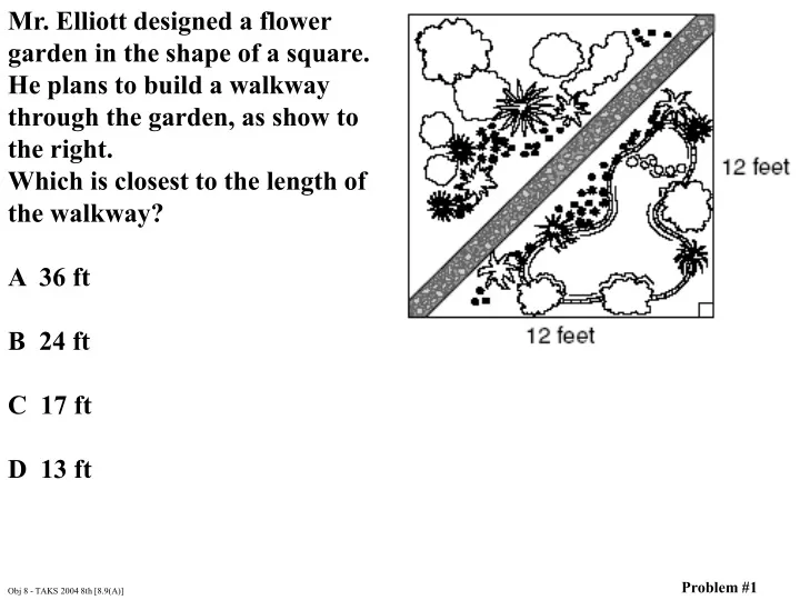 mr elliott designed a flower garden in the shape
