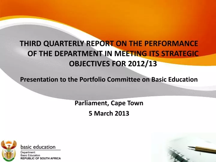 third quarterly report on the performance