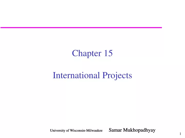 chapter 15 international projects