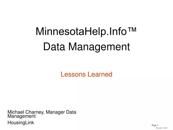 minnesotahelp info data management lessons learned