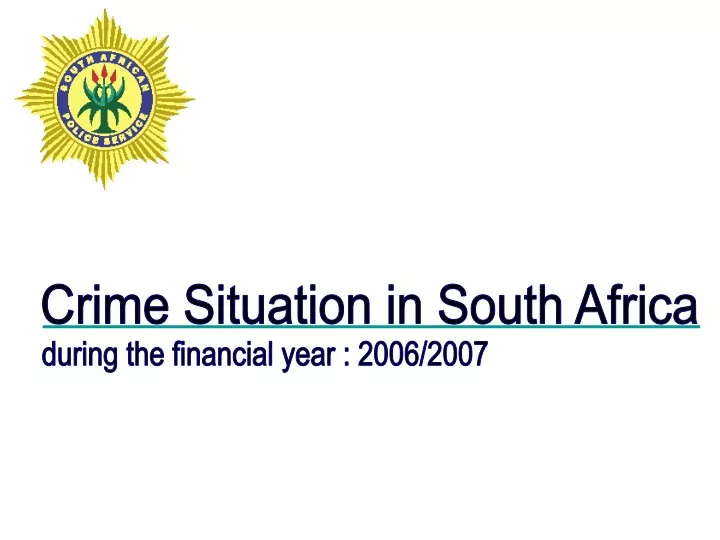 crime situation in south africa