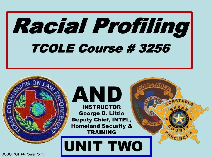 racial profiling tcole course 3256