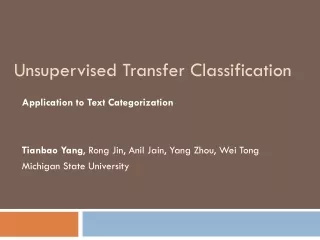 Unsupervised Transfer Classification