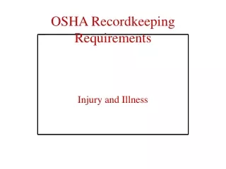 OSHA Recordkeeping Requirements
