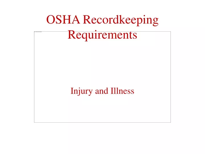 osha recordkeeping requirements