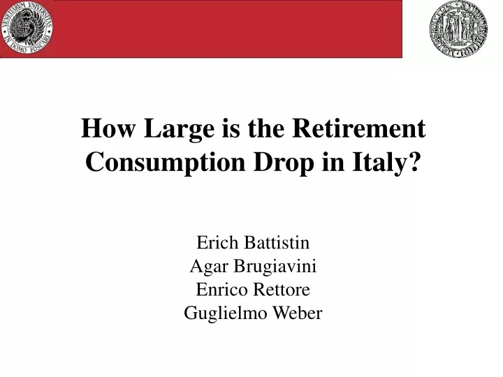 how large is the retirement consumption drop in italy
