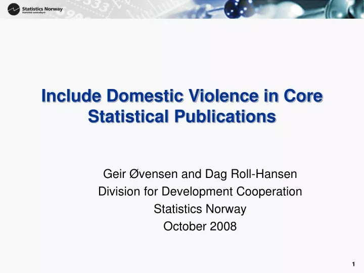 include domestic violence in core statistical publications