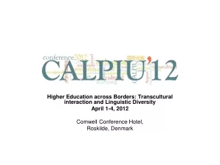 Higher Education across Borders: Transcultural interaction and Linguistic Diversity