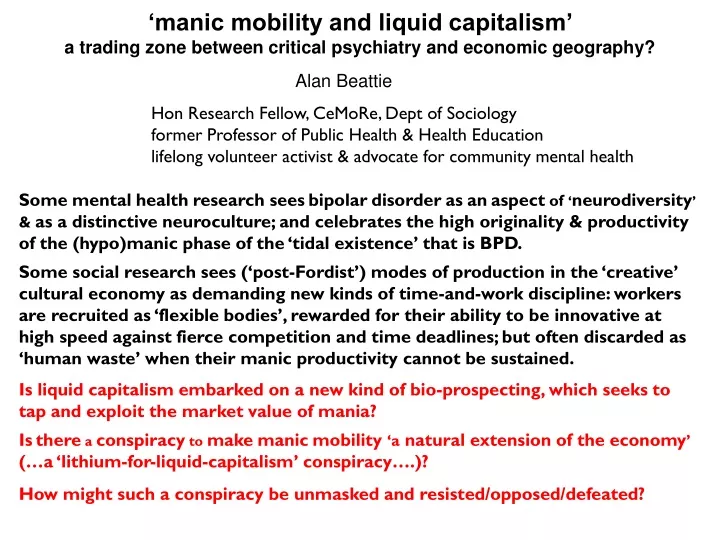 manic mobility and liquid capitalism a trading