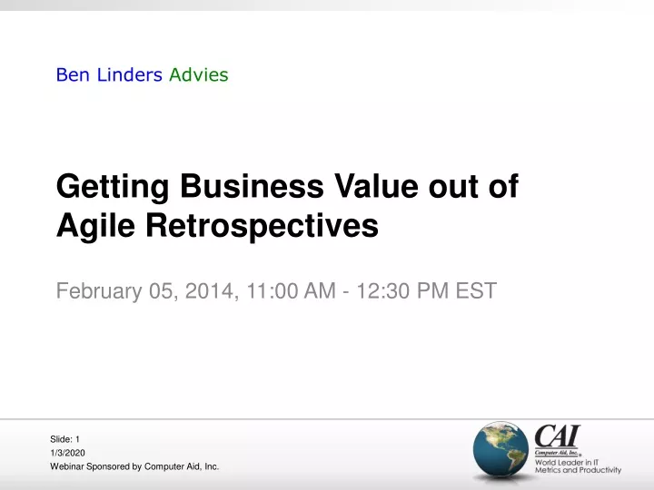 getting business value out of agile retrospectives