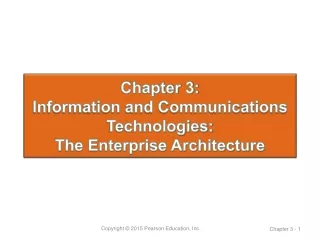 Chapter 3: Information and Communications Technologies: The Enterprise Architecture