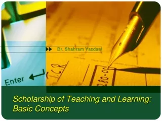 Scholarship of Teaching and Learning:  Basic Concepts