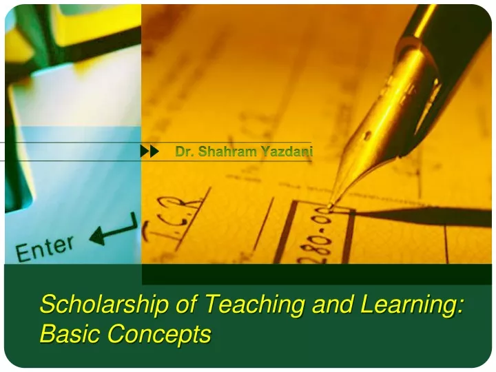 scholarship of teaching and learning basic concepts