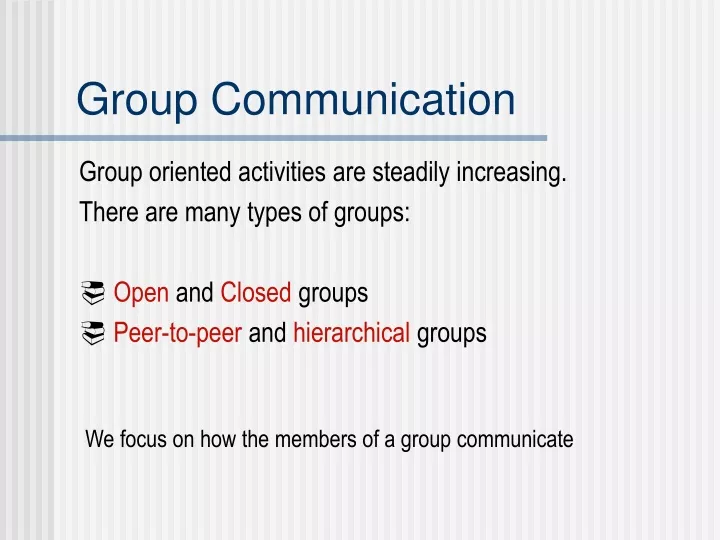 group communication