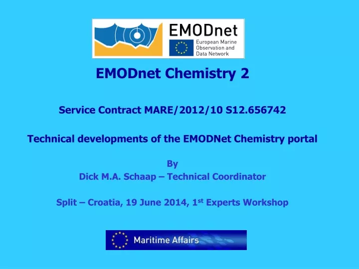 emodnet chemistry 2 service contract mare 2012