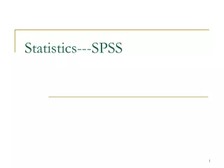 Statistics---SPSS