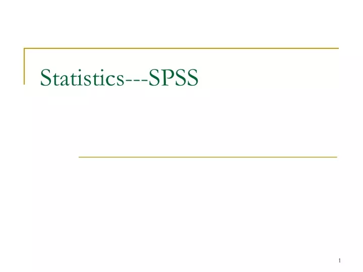 statistics spss