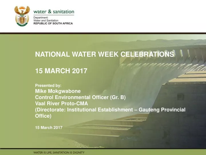 national water week celebrations 15 march 2017