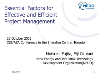 Essential Factors for  Effective and Efficient  Project Management