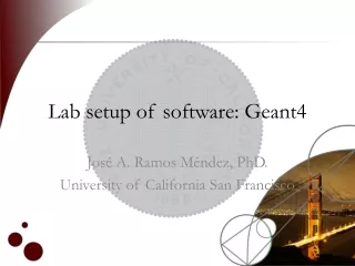 Lab setup of software: Geant4