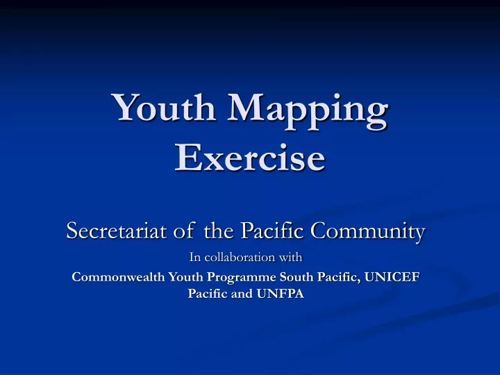 youth mapping exercise