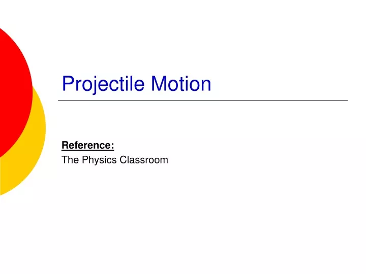 projectile motion