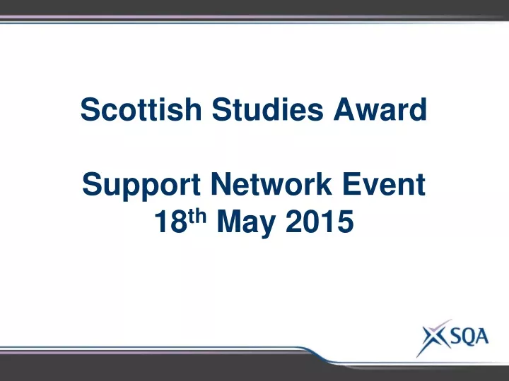 scottish studies award support network event