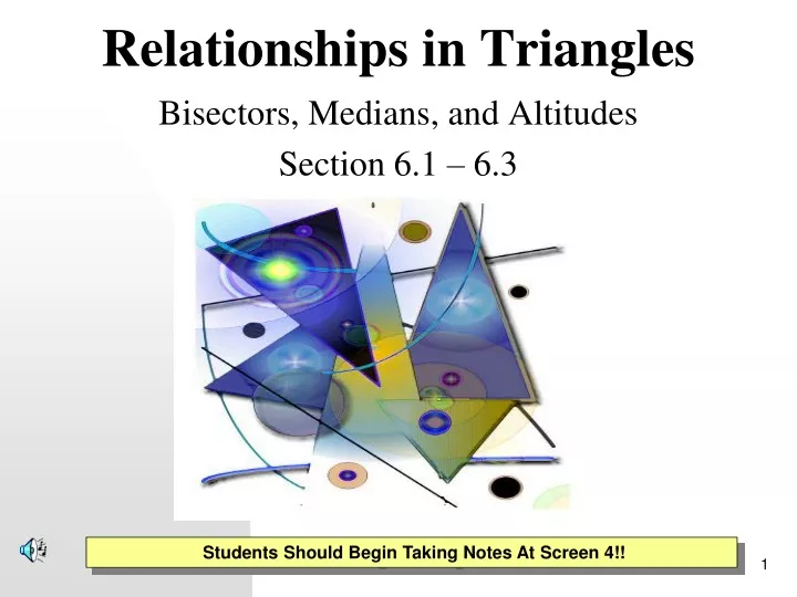 relationships in triangles
